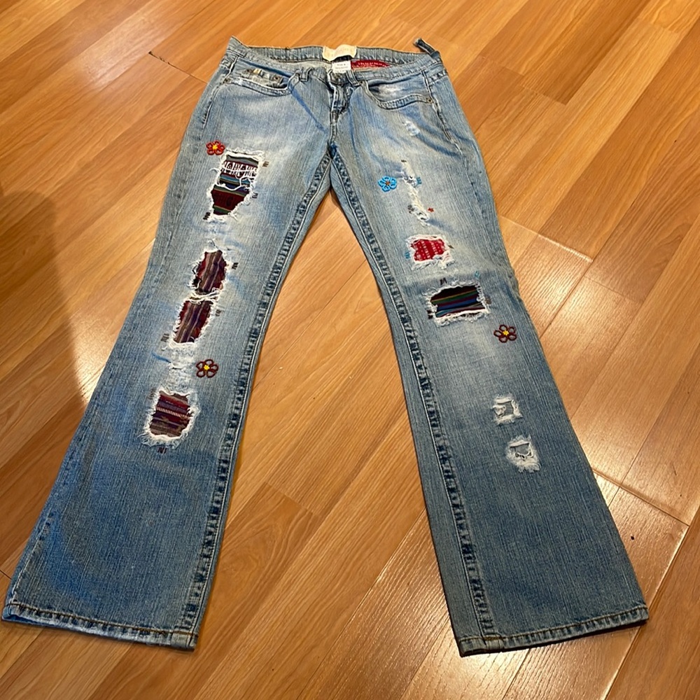 Vintage Z. Cavaricci patchwork denim low waist jeans